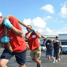 Last week my wife put on a crazy cool event for her work, Wheaton World Wide Moving | Bekins Van Lines. It was a truck pull fundraiser to benefit Give Kids The World and Move For Hunger, and she raised $20,000 for the two organizations. How great is that?! I was happy to sponsor a team to pull a 30-foot moving truck and was only a smidge sore after pulling it 100 feet.