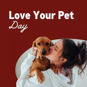 Celebrate your pet today and every day! Happy Love Your Pet Day. Whether it’s an extra treat or snuggles, show your 