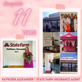 ???? Join us in celebrating an incredible milestone!! Today marks Kathleen Alexander's 11th anniversary as a State Farm Agent⭐
Over the past decade, Kathleen has shown dedication, exceptional service, and a genuine commitment to helping everyone around her protect what matters most. Kathleen has always gone above and beyond. Her expertise, professionalism, and great personality have positively impacted countless lives. ????????????
Please drop a comment below to share your experiences or congrat