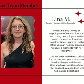 Meet Lina, our Service Manager ✨

Get to know more about the person behind the phone!