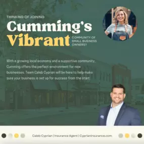 Thinking of joining Cumming’s thriving community of small business owners? With a growing economy and supportive network, it’s the perfect place to start or expand your business. Caleb Cyprian can provide the guidance you need to navigate opportunities and challenges. Contact us today to get started!