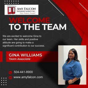 We are excited to welcome Gina to our team. Her skills and positive attitude are going to make a significant contribution to our success.