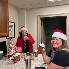 We started the Christmas season in the office with some good food and laughs! Come visit and see our pretty decorations.