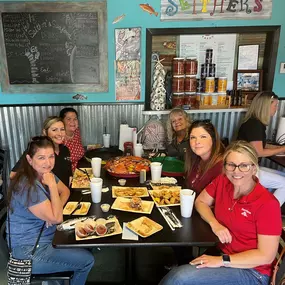 Cheers! We made it past 8/29… Louisianians know what that means. This group of people works tirelessly to help others, so today we celebrated.  Seither's Seafood was delicious as always.