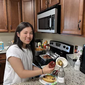 Hot dog and chili day in the office. Chili was prepared specially by Amy's dad!