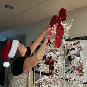 We started the Christmas season in the office with some good food and laughs! Come visit and see our pretty decorations.