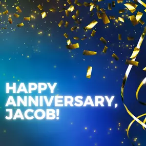 Happy anniversary, Jacob!