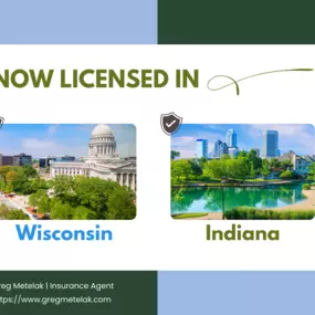 Exciting news! We are licensed to assist individuals in Wisconsin and Indiana with their insurance needs. Whether you're reviewing your current coverage or exploring new options, we're here to help. Reach out today to get started!