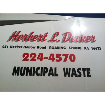 Logo van Herbert L Decker Trash Hauling LLC