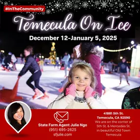 Temecula On Ice will return for another exciting holiday season with a state-of-the-art ice rink, rental skates, Bobby skating aid and its own radio station playing the best ice skating music. For questions please email temeculaonice@gmail.com