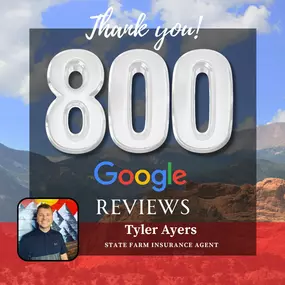 Thank you to our amazing customers for 800 Google Reviews!