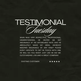 Happy Testimonial Tuesday, everyone! We love hearing from our amazing customers about their experiences with us. If you've had a positive experience, we would love for you to share it. Your feedback means the world to us!