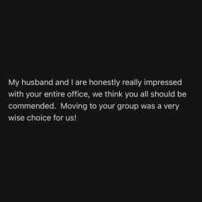 I’ve got to brag on my team a minute… I know it’s hard to believe, but working in insurance isn’t always rainbows and unicorns! ???????? ????‍♀️

It makes it all worth it when I receive emails like this from customers who take time out of their day to share positive feedback… of course I know how amazing the team is, but it is so wonderful for them to hear it from others!