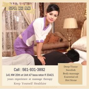 Our traditional full body massage in Boca Raton, FL 
includes a combination of different massage therapies like 
Swedish Massage, Deep Tissue, Sports Massage, Hot Oil Massage
at reasonable prices.