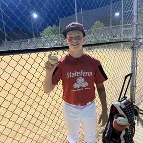 Check out Jason’s youngest son, Carson ⚾️???????????? who plays in the Majors division of Lake Norman Little League. Way to go Carson! Nice jersey too!! ????