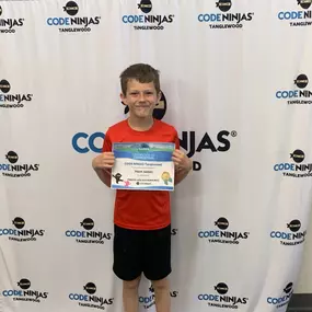 Celebrating a big achievement in Houston, TX! This future coder just graduated from Code Ninjas—way to level up! Wishing you endless success on your tech journey.