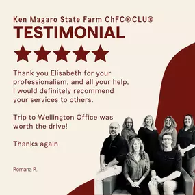 Romana, Thank you for sharing your experience with our office and Elisabeth specifically. We appreciate your business and look forward to servicing your insurance needs for years to come.