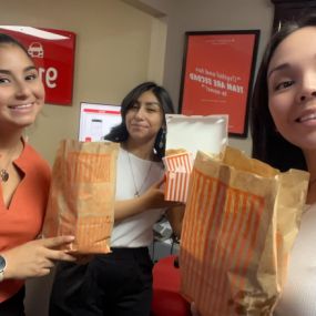 National Whataburger Day! Team is enjoying their favorite TEXAS fast food. What do you usually order? #74years #NationalWhataburgerDay #texasburgers #915insurance #yummyfood #iykyk #TexasThang