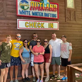 The team went white water rafting. We had a great time!