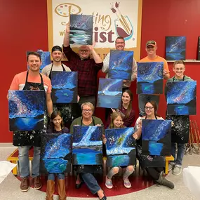 Had fun painting with the team