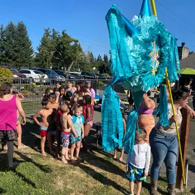 We threw a back-to-school BBQ and gave out school supplies for the kids. It's great getting out in our community!