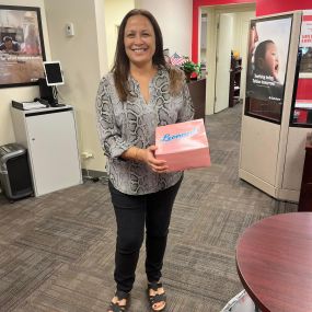 Our customer Miles brought in some yummy malasadas to thank Juanita for the great service!  Thank you Miles!