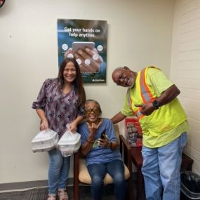 Happy customers bought lunch for our team member, Juanita, for helping them save on auto insurance.