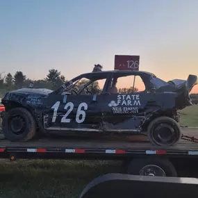 Our team member, Jake, runs derby cars so we thought it was the perfect opportunity to sponsor one and highlight the importance of auto insurance! Call our office for a free quote today!