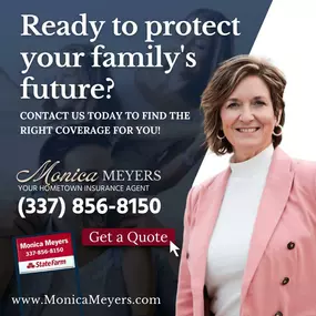 Without life insurance, you may face: 
Financial instability
Overlooking opportunities
Accumulating debts
Falling short on final expenses, and more.
Yet, the true value of life insurance resides in:
Financial security
Protecting your loved ones' future
Preserving your legacy
Ensuring coverage for final expenses.
Contact #TeamMonicaMeyers today and let us help you find the right plan at the right price for your unique needs.