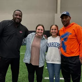 We had a wonderful celebration at Oxford High School yesterday as our daughter @emerson.r.maniscalco — along with star volleyball players Mileah Prince, Jaslyn Montgomery, and Daelyn Bozeman — had their official signing day! Emerson will be running cross country and track @uahtfxc next year. Go Chargers! Our family wants to thank all of Emerson’s coaches (especially @ldelo22) @ohsxctf, teammates, family and friends who came out to share in our joy — many of whom traveled long distances and juggl