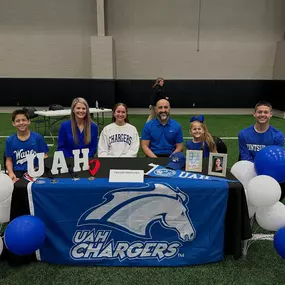 We had a wonderful celebration at Oxford High School yesterday as our daughter @emerson.r.maniscalco — along with star volleyball players Mileah Prince, Jaslyn Montgomery, and Daelyn Bozeman — had their official signing day! Emerson will be running cross country and track @uahtfxc next year. Go Chargers! Our family wants to thank all of Emerson’s coaches (especially @ldelo22) @ohsxctf, teammates, family and friends who came out to share in our joy — many of whom traveled long distances and juggl