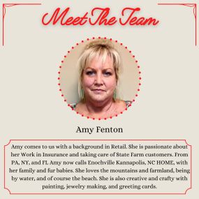 Mary Elizabeth Burgess - State Farm Insurance Agent
Meet our team member, Amy!