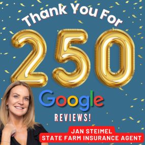 Thank you to our wonderful customers for 250 Google Reviews! We appreciate you taking the time to share your experiences!