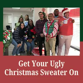 Ugly Christmas Sweater Day at the office! Who has the BEST sweater?! Let us know in the comments below