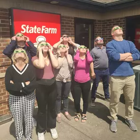 Our team observing the rare occurrence of a solar eclipse today. A shout out to 