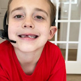 This boy worked so hard, he talked his tooth right out of his mouth!