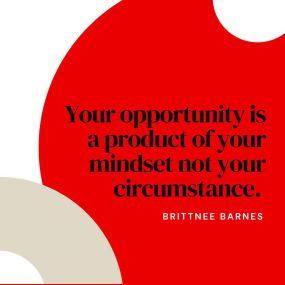 Change your thoughts, change your life. Change your words, change your life. Change your attitude, change your life. You own your opportunity, it’s bought daily with the mindset you have. My mom used to say that ‘can’t’ wasn’t a word and I wasn’t allowed to use it. I am so glad CAN moves mountains, CAN prevails, CAN does. Start believing and acting like you CAN, and watch what you achieve. The sky is the limit, your mindset is the ceiling.
????After all, your opportunity is a direct product of y