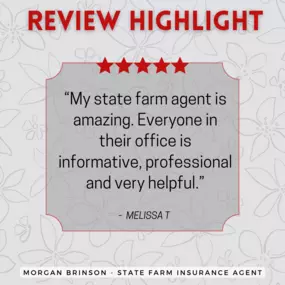 Morgan Brinson - State Farm Insurance Agent
Review highlight