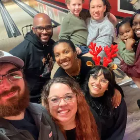 We got everyone together, including some of the kiddos, and celebrated in style at Bowlero. Merry Christmas from our family, to yours! ????