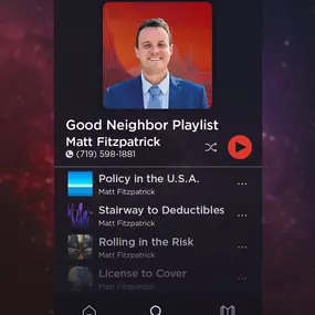 We believe finding the right coverage should be music to your ears. Whether you’re cruising down the road, relaxing at home, or planning your next adventure, we’ll help make sure you’re covered for every track life plays.