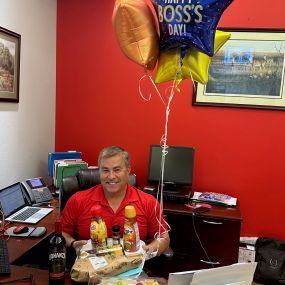 Celebrating our wonderful boss for bosses day!