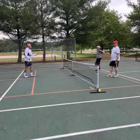 We had a great time with our Pickle Ball Lessons!!  Nothing says team bonding like a little sweat and learning!  Thank You Carson Bozman
