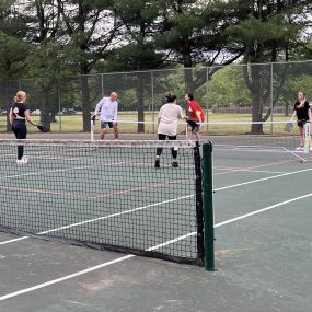 We had a great time with our Pickle Ball Lessons!!  Nothing says team bonding like a little sweat and learning!  Thank You Carson Bozman