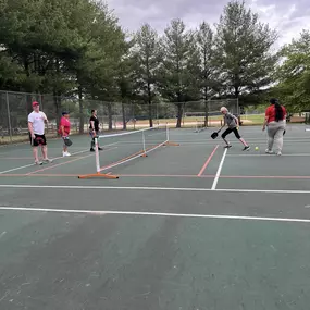 We had a great time with our Pickle Ball Lessons!!  Nothing says team bonding like a little sweat and learning!  Thank You Carson Bozman