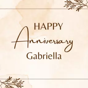 Happy work anniversary, Gabriella!