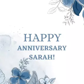 Happy anniversary, Sarah!