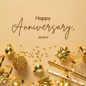 Happy anniversary, Jaclyn!