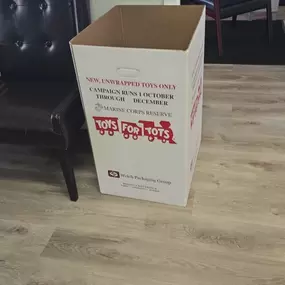 For 14 years in a row, we are a drop-off for toys4tots!!