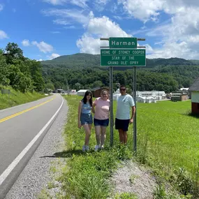 Three generations of Harmans visiting Harman, WV!