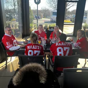 On the first day of Christmas, Jake brought to me... lunch at The Office in our Maauto jerseys! Welcome to the neighborhood, The Office Craft Bar & Kitchen!